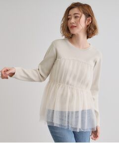 grove / グローブ ニット・セーター | チュールドッキングニットプルオーバー