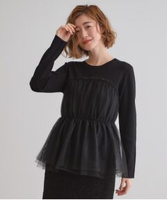 grove / グローブ ニット・セーター | チュールドッキングニットプルオーバー