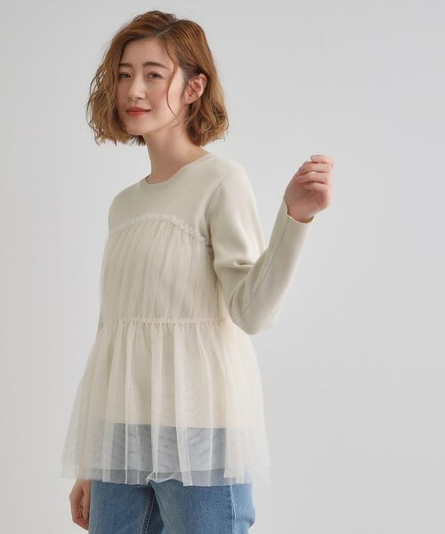 grove / グローブ ニット・セーター | チュールドッキングニットプルオーバー | 詳細1