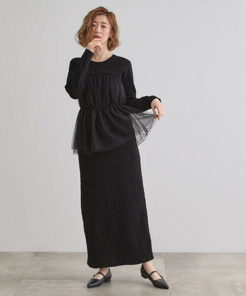 grove / グローブ ニット・セーター | チュールドッキングニットプルオーバー | 詳細11