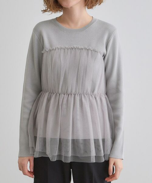 grove / グローブ ニット・セーター | チュールドッキングニットプルオーバー | 詳細13