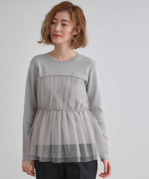 grove / グローブ ニット・セーター | チュールドッキングニットプルオーバー | 詳細5