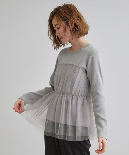 grove / グローブ ニット・セーター | チュールドッキングニットプルオーバー | 詳細6