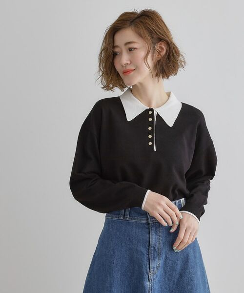 grove / グローブ ニット・セーター | 配色ポロニットプルオーバー | 詳細10