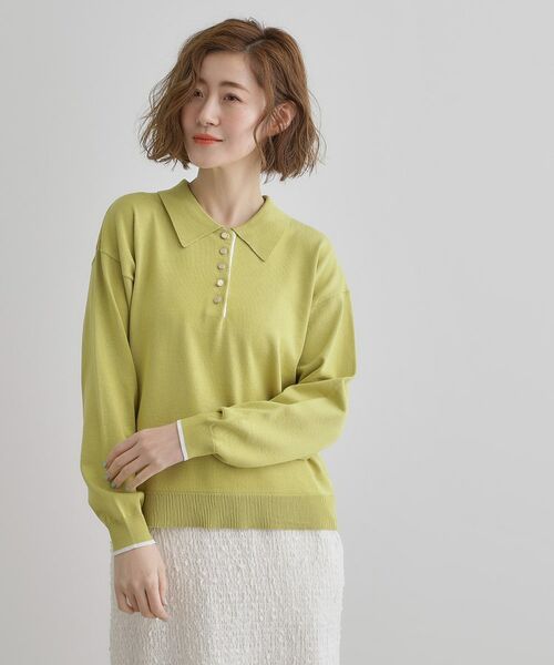 grove / グローブ ニット・セーター | 配色ポロニットプルオーバー | 詳細5