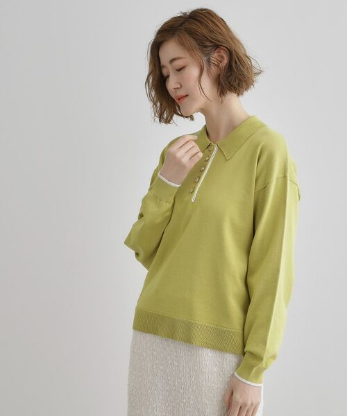 grove / グローブ ニット・セーター | 配色ポロニットプルオーバー | 詳細6