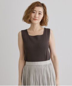 grove / グローブ キャミソール・チューブトップ | 【ラフにもキレイにも、着回し力◎】2WAYスクエアニットタンク