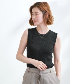 grove / グローブ キャミソール・チューブトップ | さりげないラメで毎日のコーデにアクセントを リブラメニットタンク