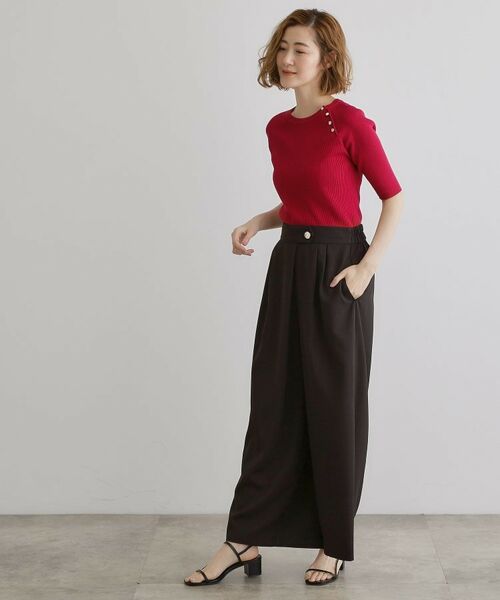 grove / グローブ ニット・セーター | 【雑誌掲載】多釦ラグランリブ5分袖プルオーバー | 詳細11