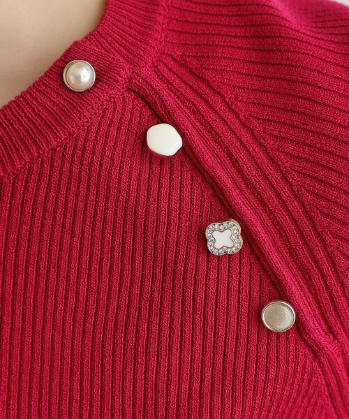 grove / グローブ ニット・セーター | 【雑誌掲載】多釦ラグランリブ5分袖プルオーバー | 詳細12
