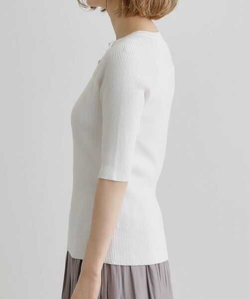 grove / グローブ ニット・セーター | 【雑誌掲載】多釦ラグランリブ5分袖プルオーバー | 詳細14