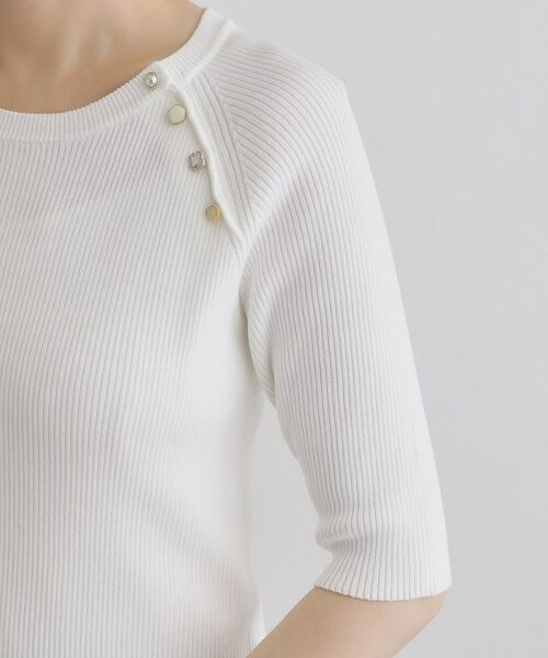 grove / グローブ ニット・セーター | 【雑誌掲載】多釦ラグランリブ5分袖プルオーバー | 詳細17