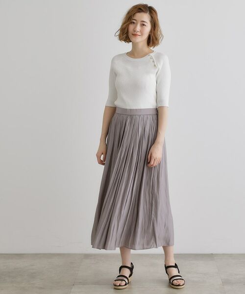 grove / グローブ ニット・セーター | 【雑誌掲載】多釦ラグランリブ5分袖プルオーバー | 詳細3