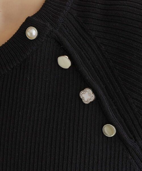grove / グローブ ニット・セーター | 【雑誌掲載】多釦ラグランリブ5分袖プルオーバー | 詳細8