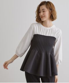 grove / グローブ カットソー | ニットビスチェドッキングシャツ