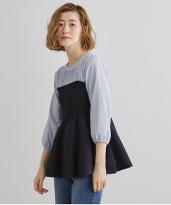 grove / グローブ カットソー | ニットビスチェドッキングシャツ