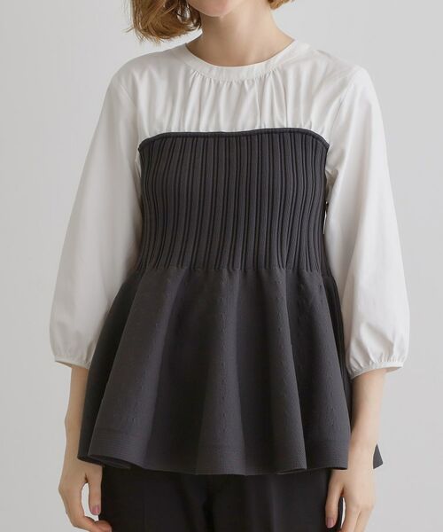 grove / グローブ カットソー | ニットビスチェドッキングシャツ | 詳細9