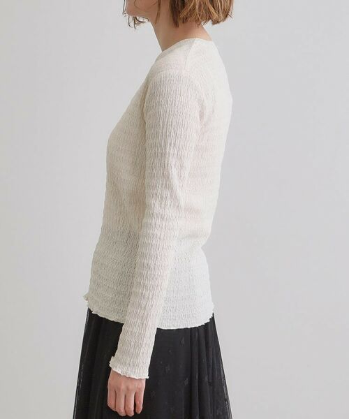 grove / グローブ カットソー | シャーリング風ジャカードクルーネックプルオーバー | 詳細14