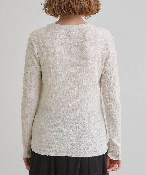 grove / グローブ カットソー | シャーリング風ジャカードクルーネックプルオーバー | 詳細15