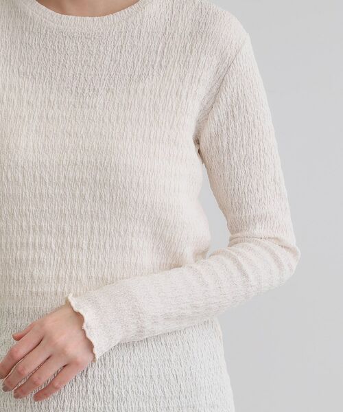 grove / グローブ カットソー | シャーリング風ジャカードクルーネックプルオーバー | 詳細17