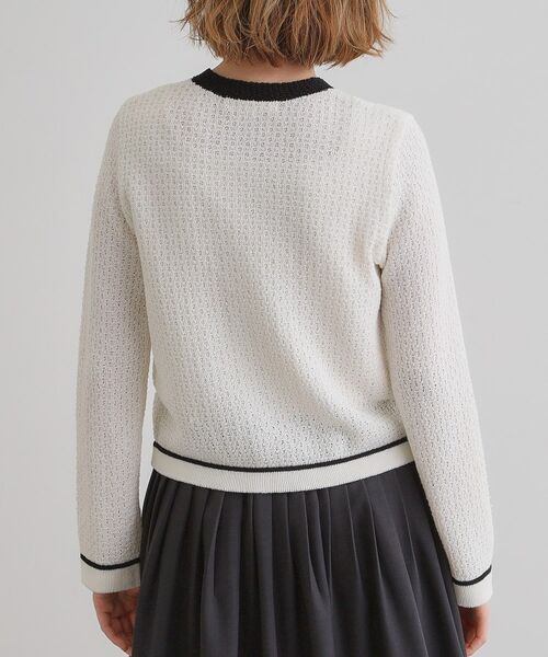 grove / グローブ カーディガン・ボレロ | バイカラーニットジャケット | 詳細13