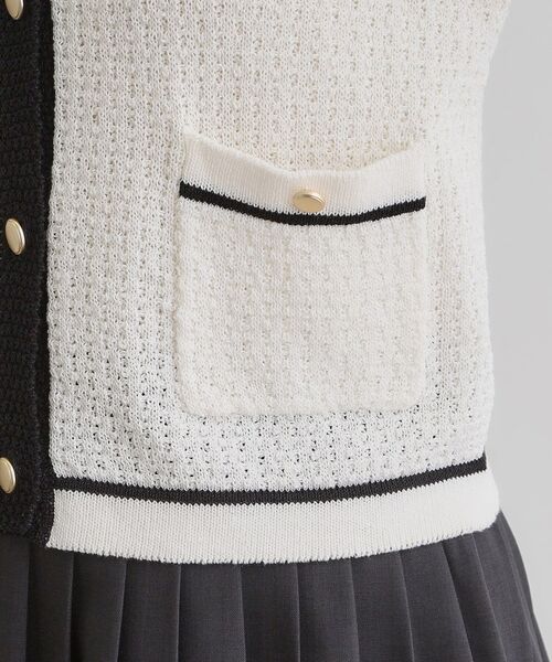 grove / グローブ カーディガン・ボレロ | バイカラーニットジャケット | 詳細17