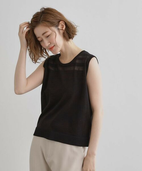 grove / グローブ その他トップス | 【雑誌掲載】シアー素材使いアンサンブルニット | 詳細11