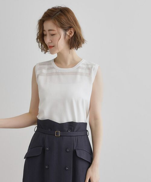 grove / グローブ その他トップス | 【雑誌掲載】シアー素材使いアンサンブルニット | 詳細3