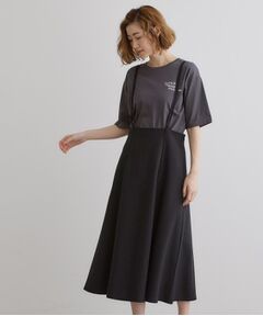 grove / グローブ スカート | ダブルストラップフレアスカート