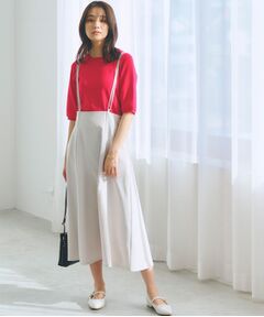 grove / グローブ スカート | ダブルストラップフレアスカート