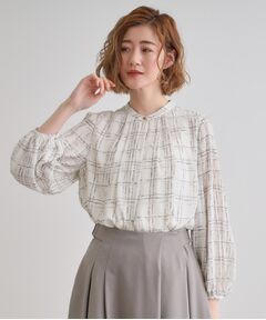ブラウス シャツ チェック柄ブラウス レディース AsheKsha ブラウス シャツ チェック柄オーバーサイズシャツ