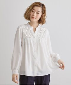 grove / グローブ シャツ・ブラウス | スモッキングタックスキッパーブラウス