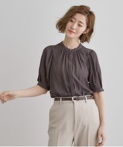 grove / グローブ シャツ・ブラウス | 【洗える】ヴィンテージサテンウイングスリーブブラウス