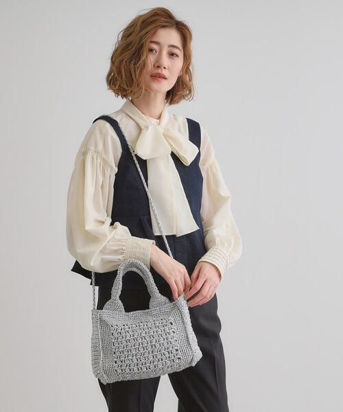 grove / グローブ トートバッグ | 【雑誌掲載】ラメコードスクエア2WAYトート | 詳細2