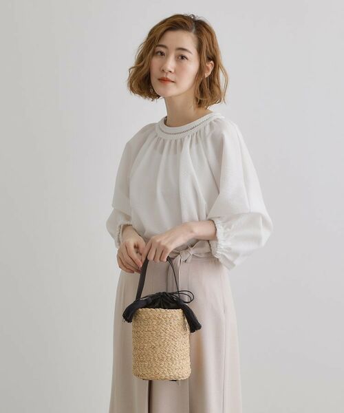 grove / グローブ ショルダーバッグ | ラフィアバケツタッセル巾着ショルダー | 詳細4