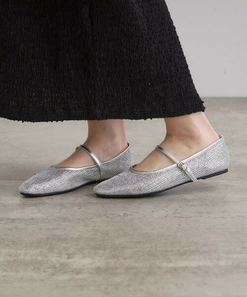 grove / グローブ フラットシューズ | メッシュメリージェーンフラットパンプス | 詳細6