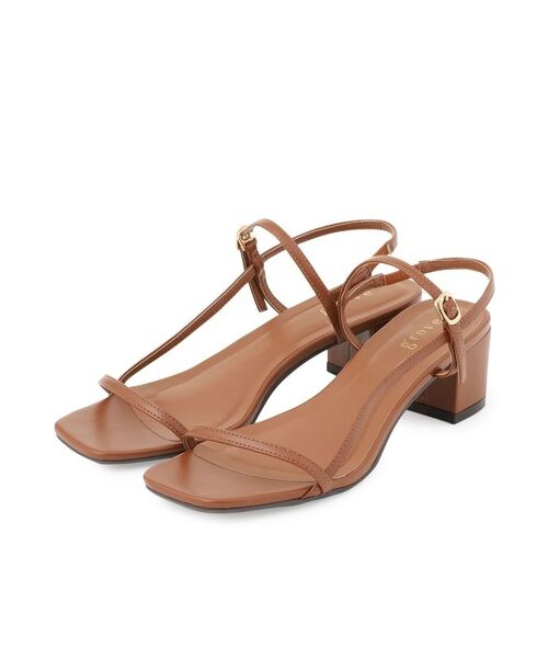grove / グローブ サンダル | 【細めのストラップでトレンド感◎】スリムストリングヒールサンダル | 詳細1