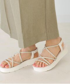 grove / グローブ サンダル | 【新色追加・人間工学】ワンタッチラインストーンストラップ厚底サンダル