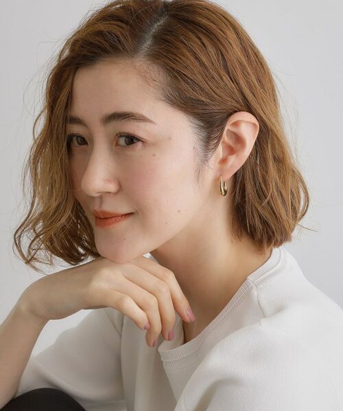 grove / グローブ ピアス・イヤリング | 【ステンレス】メタルオーバルピアス | 詳細5