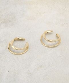 grove / グローブ ピアス・イヤリング | ダブルメタルラインイヤカフ