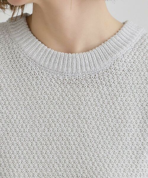 grove / グローブ ニット・セーター | ラメの上品な輝きが魅力 ラメカノコスリーブレスニット | 詳細17