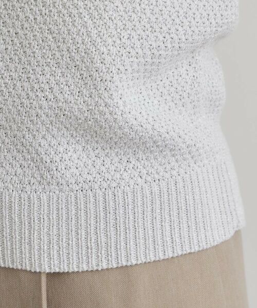 grove / グローブ ニット・セーター | ラメの上品な輝きが魅力 ラメカノコスリーブレスニット | 詳細19