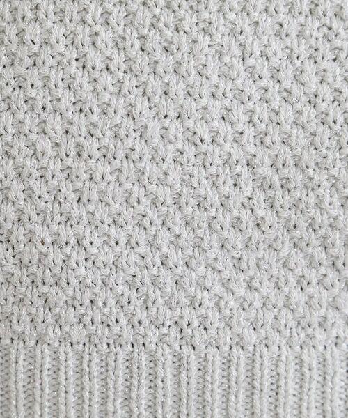 grove / グローブ ニット・セーター | ラメの上品な輝きが魅力 ラメカノコスリーブレスニット | 詳細4