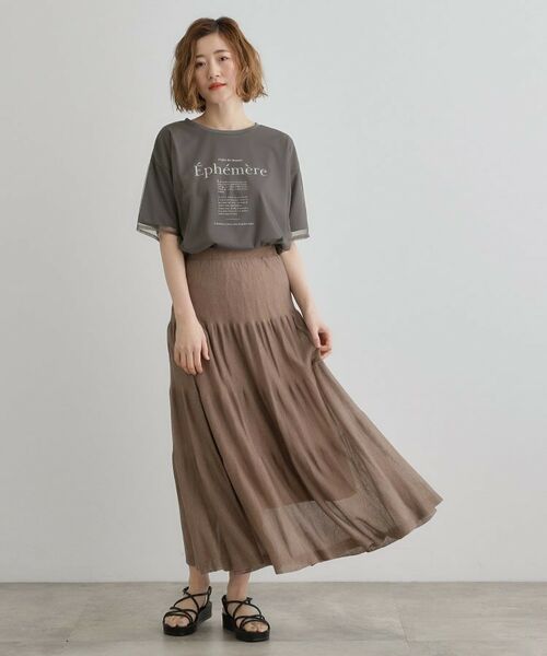 grove / グローブ Tシャツ | 【接触冷感・UVカット】大人のチュールレイヤードTシャツ | 詳細7