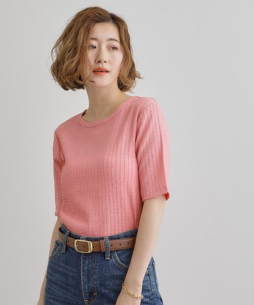 grove / グローブ カットソー | ジャカードハーフスリーブプルオーバー | 詳細6