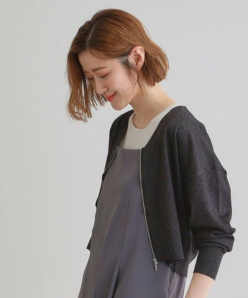 grove / グローブ カーディガン・ボレロ | 【洗える】シアーニットジップカーディガン | 詳細11