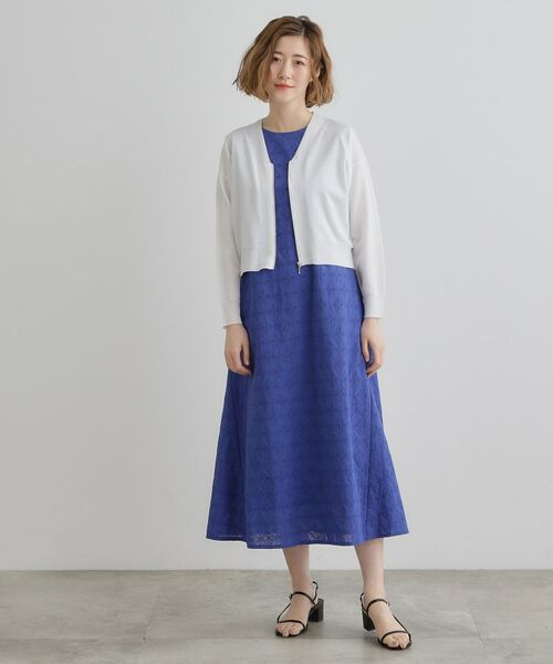 grove / グローブ カーディガン・ボレロ | 【洗える】シアーニットジップカーディガン | 詳細3