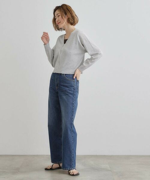 grove / グローブ カーディガン・ボレロ | 【洗える】シアーニットジップカーディガン | 詳細7