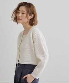 grove / グローブ カーディガン・ボレロ | ワイドスリーブメッシュカーディガン