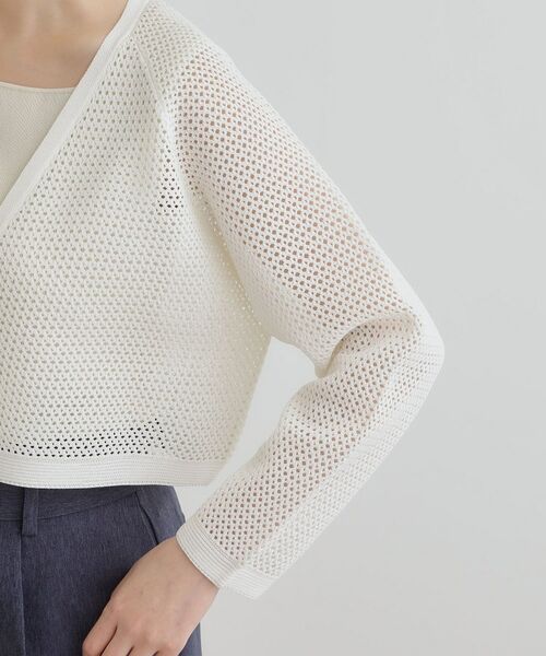 grove / グローブ カーディガン・ボレロ | ワイドスリーブメッシュカーディガン | 詳細17